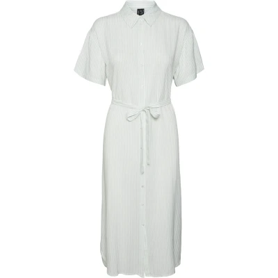 Afbeelding van Vero Moda Vmbumpy SS CALF NOOS Blousejurk, Dames, Maat: XS, Silt green