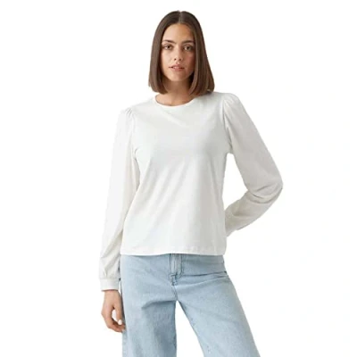 Afbeelding van AWARE by VERO MODA trui VMKERRY van biologisch katoen wit