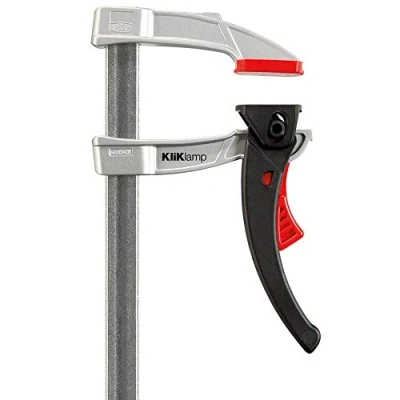 Afbeelding van BESSEY KliKlamp Serie Ratchet Action Hendelklem 4 Inch KLI3.008 Snelle actie, zware klemmen voor houtbewerking, timmerwerk en kasten, professionele kwaliteit doe het zelf