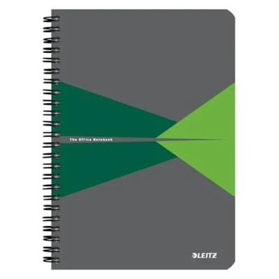 Afbeelding van Leitz Office Notitieboek A5 Gelijnd met PP Omslag 80 Grams Papier Groen