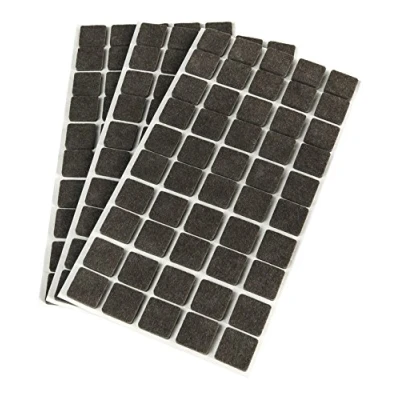Afbeelding van Emuca 2038616 viltglijders, vierkant, 20 x mm, zelfklevend, bruin, 150 stuks