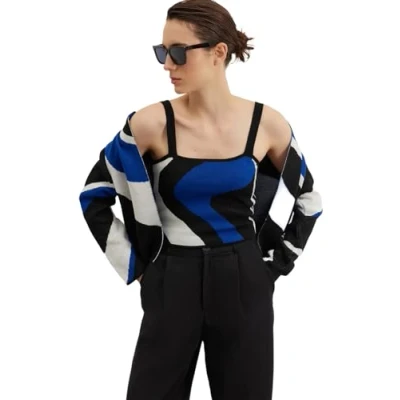 Afbeelding van Trendyol FeMan Regular fit Basic ronde hals gebreid vest, Sax, S, S