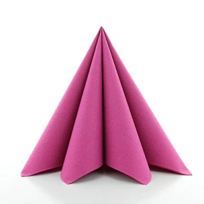 Afbeelding van Sovie Linclass Airlaid servetten, paars, 50 stuks, hoogwaardige wegwerpservetten, 40 x cm, scheurvast, absorberend en vormvast, ideaal voor bruiloft feestjes