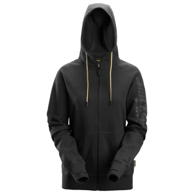 Afbeelding van Snickers 2877 Dames Logo Full Zip Hoodie Zwart/ S