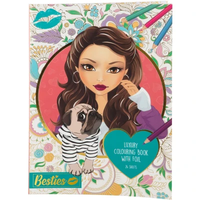 Afbeelding van Besties Luxury Kleurboek met Folie A4