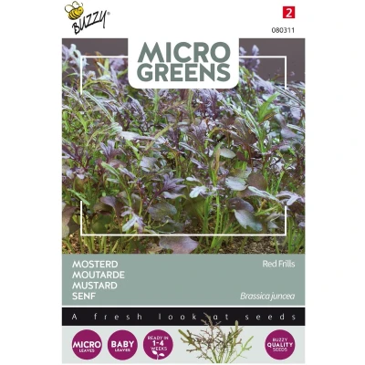Afbeelding van 5 stuks Buzzy Microgreens Mosterd Red Frills