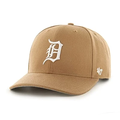 Afbeelding van 47 MLB Detroit Tigers Cold Zone MVP DP Unisex baseballpet, snapback, wit logo, kleur camel, One size