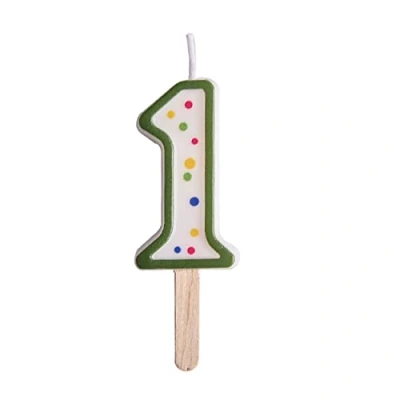 Afbeelding van PME CA051 kaars, groen, klein, kunststof, 3,5 x 1 4,3 cm