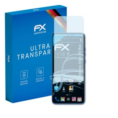 Afbeelding van atFoliX Schermbeschermer compatibel met Motorola Edge 50 Neo Beschermfolie, ultra helder FX Schermfolie (3X)