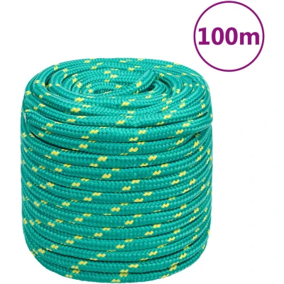 Afbeelding van vidaXL Boottouw 16 mm 100 m polypropyleen groen