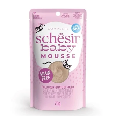 Afbeelding van 12x Schesir Baby Kitten Mousse Kip 70 gr