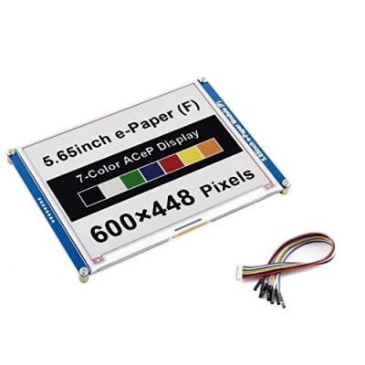 Afbeelding van Waveshare 5.65inch E paper Display Module 600x448 Pixels Colorful ACeP 7 Color Ink eink Screen epaper for Raspberry Pi 4B/3B+/3B/2B/Zero/Zero W/Zero WH,Jetson Nano,STM32,Arduino