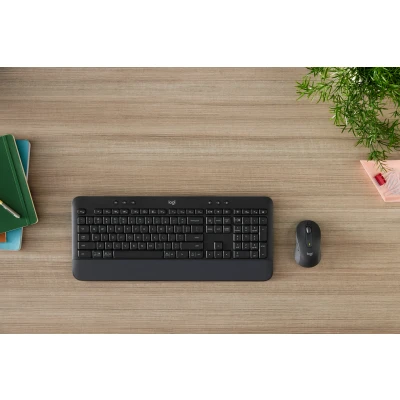 Afbeelding van Logitech Toetsenbord/Muis Set MK650, Draadloos, Bolt, Bluetooth, Graphite Signature, DE, Optisch, 400 4000 dpi, Zakelijk