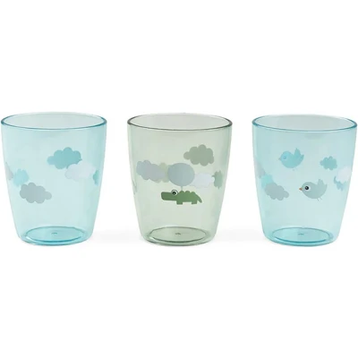 Afbeelding van Done By Deer Beker Yummy Mini Glass Happy Clouds Green 3st