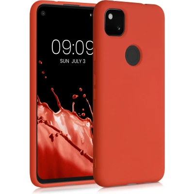 Afbeelding van kwmobile telefoonhoesje geschikt voor Google Pixel 4a Hoesje smartphone Back cover in mandarijn oranje