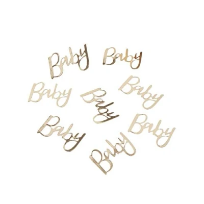 Afbeelding van Ginger Ray Gouden verijdelde douchetafel Scatter, Oh Baby Confetti