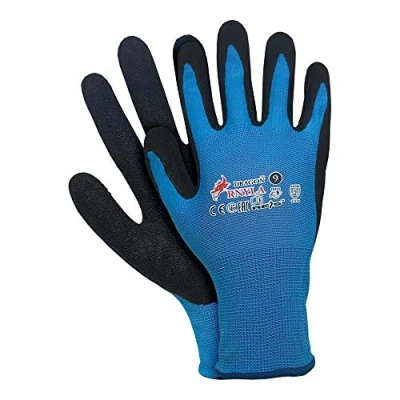 Afbeelding van Rijst RNYLA_NB9 Dragon beschermende handschoenen, blauw zwart, 9 maten, 12 stuks