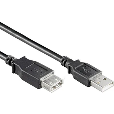 Afbeelding van USB verlengkabel 2.0 Zwart 3 meter Allteq