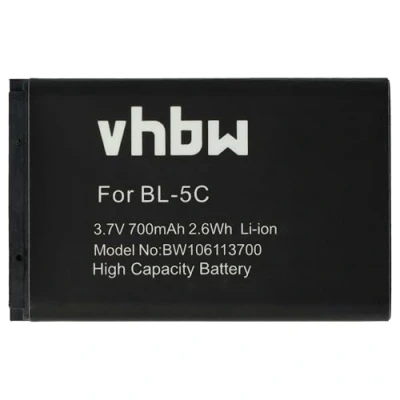 Afbeelding van vhbw Li Ion batterij 700 mAh (3,7 V) compatibel met mobiele telefoon smartphone Amplicomms, Audioline, Auro, DeTeWe, AEG, Doro, Hagenuk, Maxcom, MyPhone, Olympia