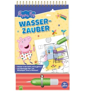 Afbeelding van Peppa Pig Wasserzauber einfach mit Wasser malen!: Malbuch Wassertankstift für Kinder ab 3 Jahren