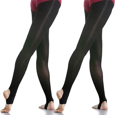 Afbeelding van DANCEYOU 2 Paar Zwart Ballet Maillot Dans Panty Kousen Leggings voor Meisjes, Kinderen en Vrouwen Stijgbeugel L