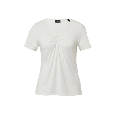 Afbeelding van s.Oliver Black Label Tshirt basic, Dames, Maat: 36, Ecru