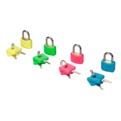 Afbeelding van Silverline Hangsloten Set Felgekleurd 20 mm 4 delig
