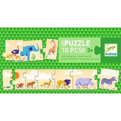 Afbeelding van Djeco puzzel klein en groot 10st