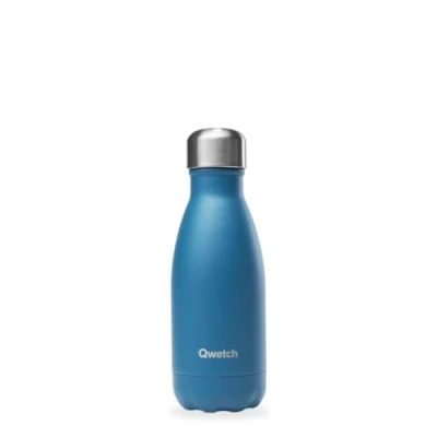 Afbeelding van Qwetch Thermosfles, eendenblauw, 260 ml, drinkfles van roestvrij staal, 24 uur koud en 12 warm, waterdicht, BPA vrij herbruikbaar