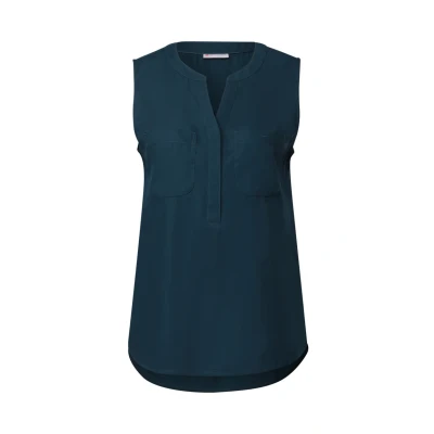 Afbeelding van Street One MIT Brusttaschen Blouse, Dames, Maat: 38, Türkis