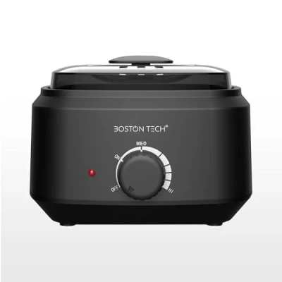 Afbeelding van Elektrische waxverwarmer voor professionele ontharing warmwasmachine met wax thuis, geschikt gezicht, armen, oksels en benen, 500 ml, model HR101 (zwart)