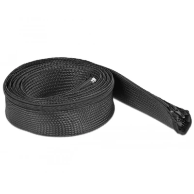 Afbeelding van Delock gevlochten kous met rits 2 m x 50 mm zwart