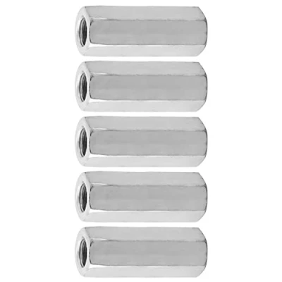 Afbeelding van 5 stks Lange Staaf Moer Koppeling Moeren Spacer Schroefdraad Bevestigingsmiddelen Draadstang met Hex Zink Plating (M12 * 50,15)