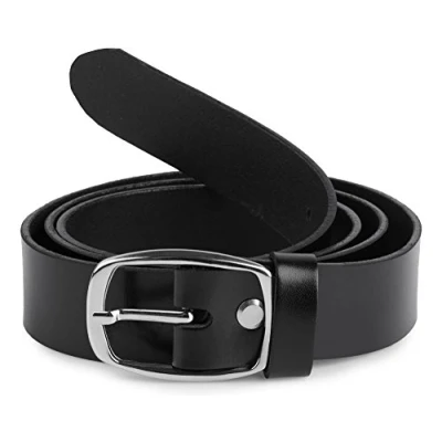Afbeelding van Ladeheid Dames Kledingriem Riem Broekriem Verstelbaar Leer MS EL D41 Zwart 1 95 cm