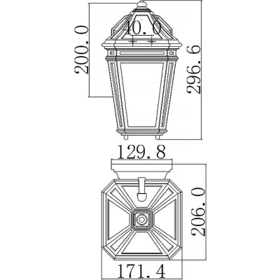 Afbeelding van FEISS Kastanjebruine buitenwandlamp Londontowne