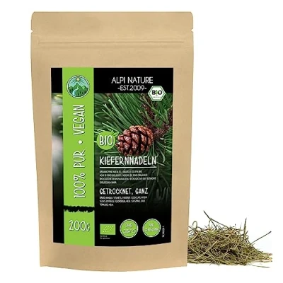 Afbeelding van Alpi Nature Organic Pine naalden Ganz (200 g) Nedles uit Game Collection hele dennennaalden dennenwielen 100% gedroogd natuurlijk