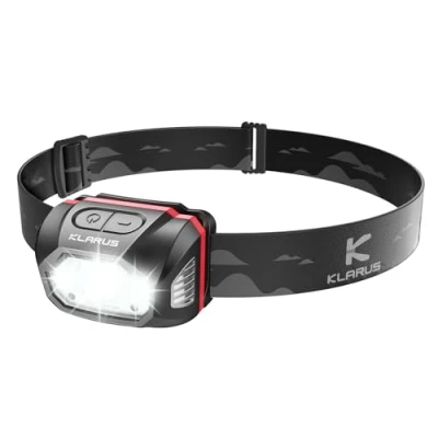 Afbeelding van KLARUS HM1 Hoofd Torch Oplaadbare, Led Super Heldere Koplamp, 440 Lumen 70 Uur Max Runtime, 1800mAh Batterij IPX6 Waterdicht voor Running Lights