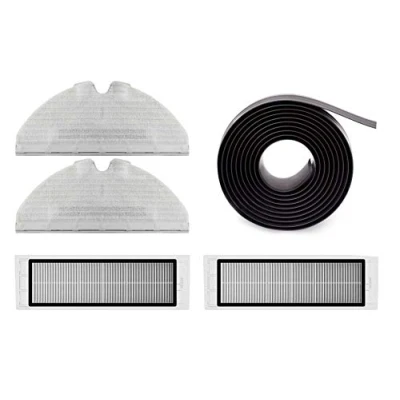Afbeelding van roborock E4/S5/S6 originele accessoireset, compatibel met E4, S5, S5 Max, S6, S6 MaxV (2 x microvezeldoekjes, 2 HEPA stoffilter, 1 meter magneetband voor het maken van zuig en