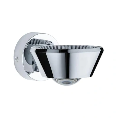 Afbeelding van Paulmann 70947 LED plafondlamp Sabik IP44 230 V rond incl. 1x9 / 1x4 watt dimbaar plafondlampen chroom badlamp kunststof 2700 K