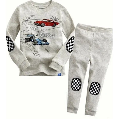 Afbeelding van Pyjama kinderen Jongens Pyjamaset auto Racing Car Raceauto Maat 104 110 (5T)