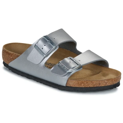 Afbeelding van Birkenstock Arizona BF Regular Pantoffels, Dames, Maat: 37, Silver Kunststof