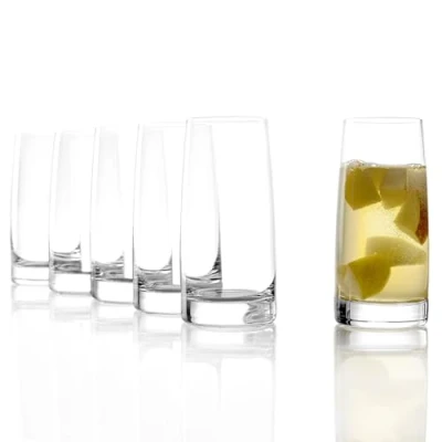 Afbeelding van Stölzle Lausitz Experience Bekers, set van 6, 360 ml highball glazen, ideaal voor dranken en cocktails met ijs, dunne, vaatwasmachinebestendige waterglazen kristalglas, elegante dagelijkse glazen