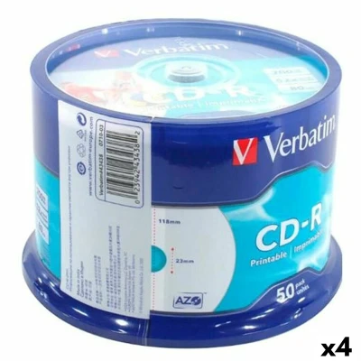 Afbeelding van CD R Verbatim 700 MB 52x (4 Stuks)