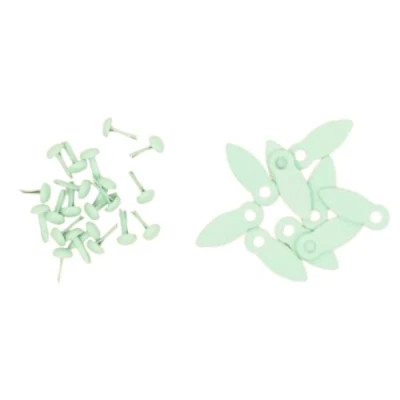Afbeelding van Craftelier brads en draaiknoppen voor het maken van sluitingen bij scrapbooking knutselprojecten incl. 50 knoppen Grootte 17 x 7 mm (0,67 0,28 inch) Turquoise