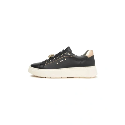 Afbeelding van Nero Giardini I514170D damessneakers van leer en technisch materiaal, Zwart, 38 EU