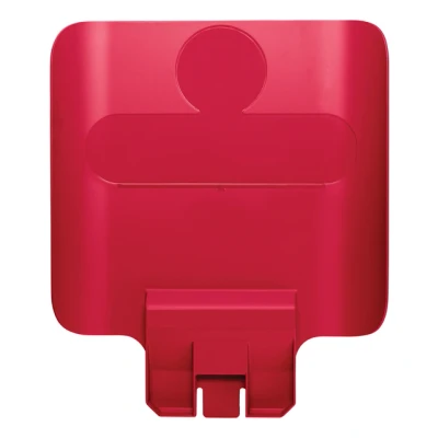 Afbeelding van Paneel Rubbermaid Slim Jim Recyclestation voor label rood