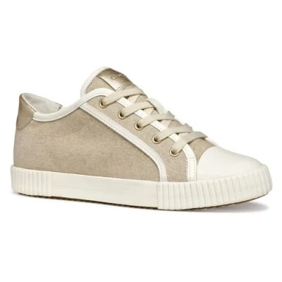 Afbeelding van Geox D Blomiee Sneakers laag, Dames, Maat: 39, Light taupe optic white Textiel/ synthetisch