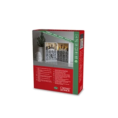 Afbeelding van KONSTSMIDE Vulbare adventskalender Kerst versiering Houten led silhouet, &quot;Adventskalender&quot; (1 delig)