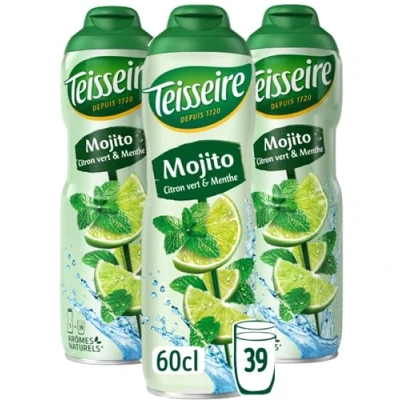 Afbeelding van Teisseire Mojito siroop voor verfrissende dranken, cocktails, recyclebare jerrycan, 3 x 60 cl