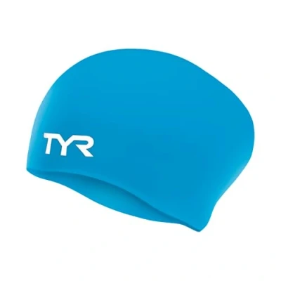 Afbeelding van Zwemkap, silicone, voor lang haar, blauw.